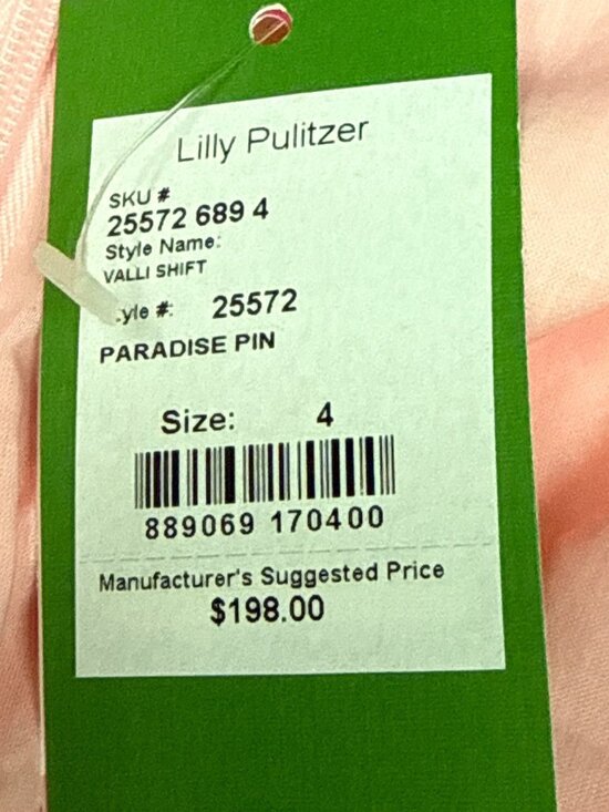 Lilly Pulitzer Valli Shift Dress Paradise Pink Size 4 Textured Sleeveless NWT - Picture 10 of 13